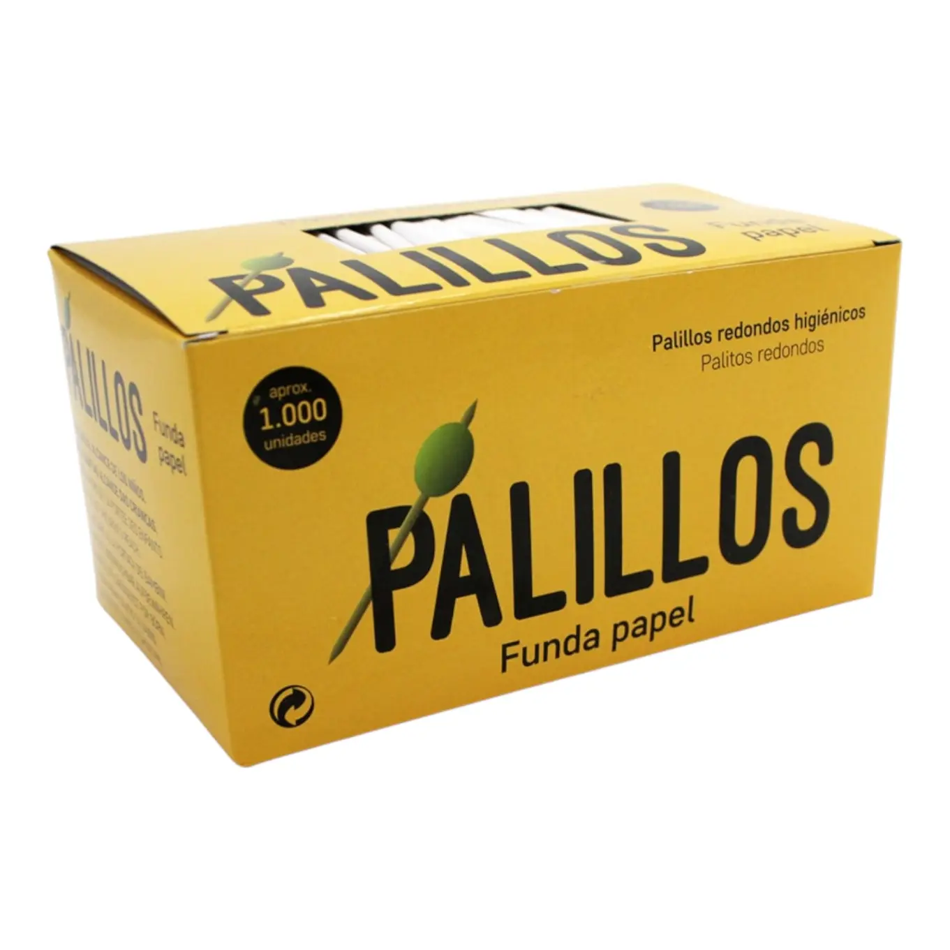 Palillos Redondos Funda de Papel